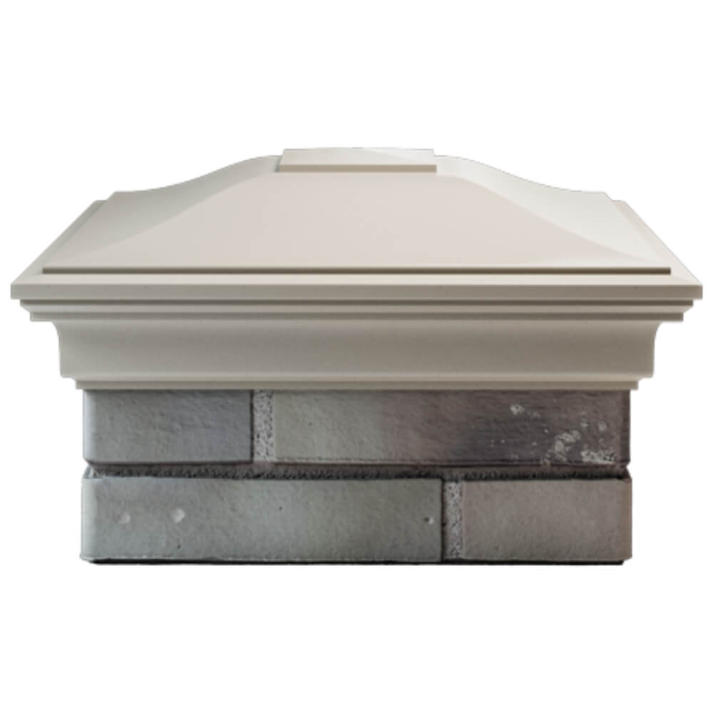 Колпак Zking Монблан Бежевый на столб 1.5х1.5 кирпича (385х385мм) Таганрог фото