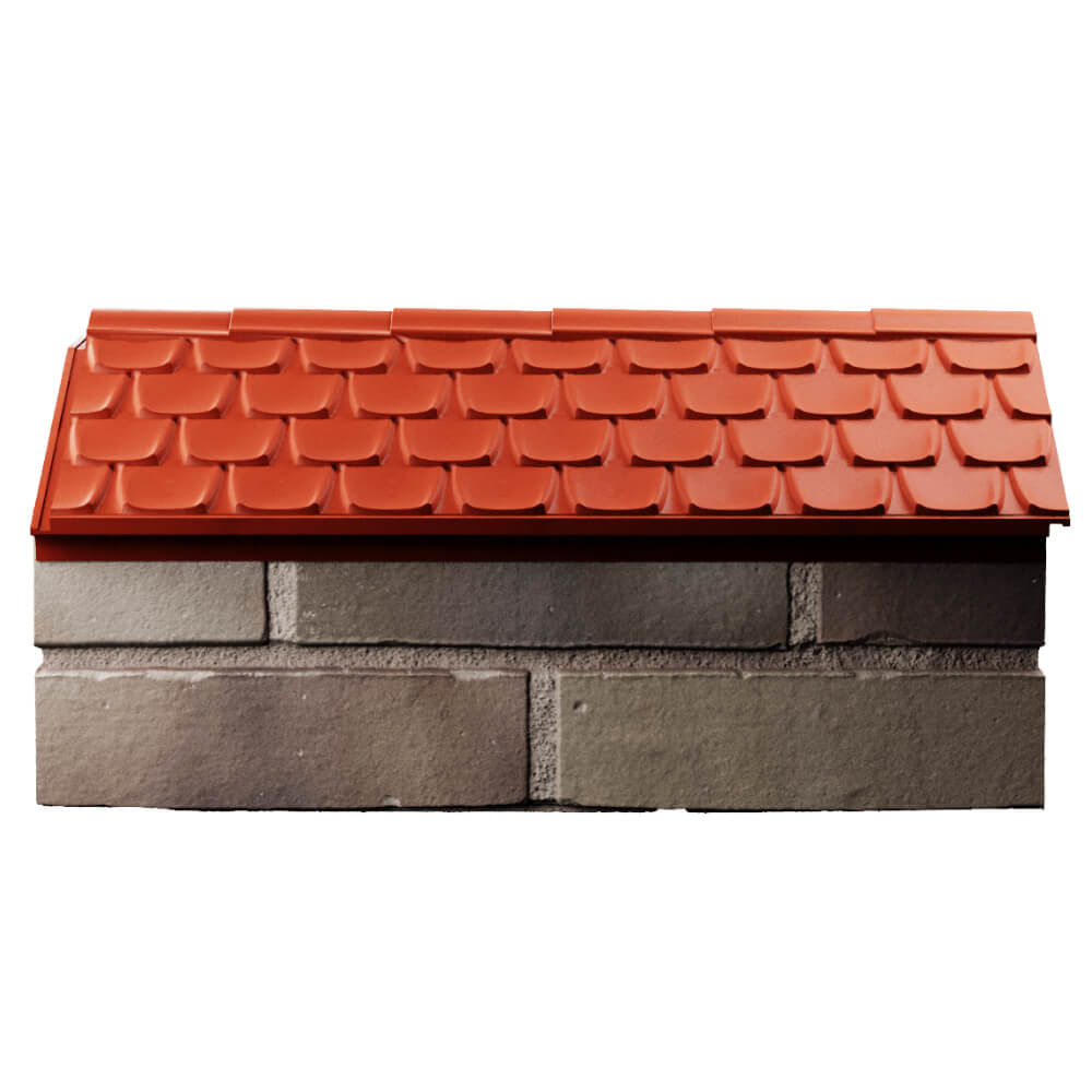 Парапет Zking Эльбрус Красный с посадкой на 1 кирпич (255мм) в Таганроге фото