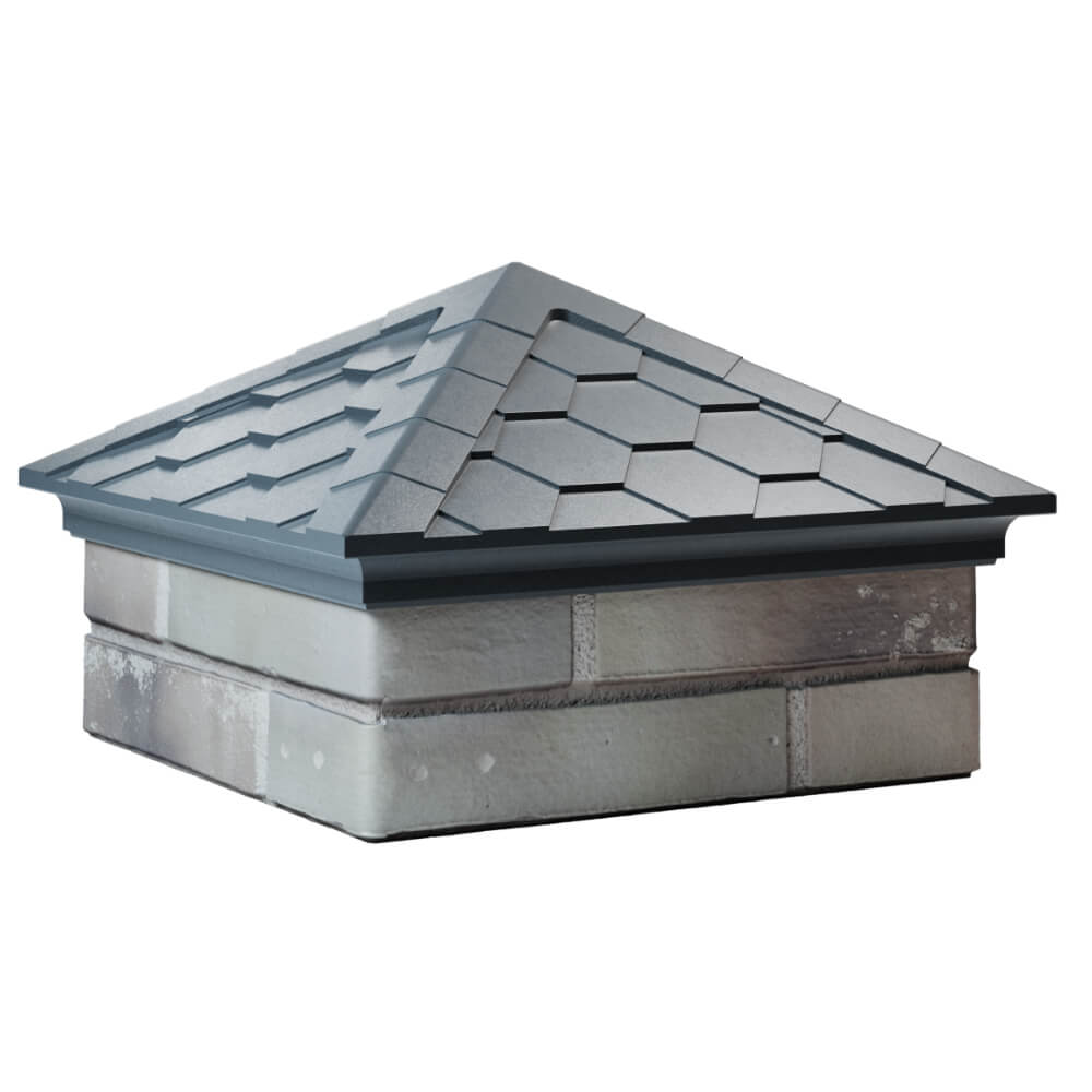 Колпак Zking Эверест Серый на столб 1.5х1.5 кирпича (390х390мм) в Таганроге фото