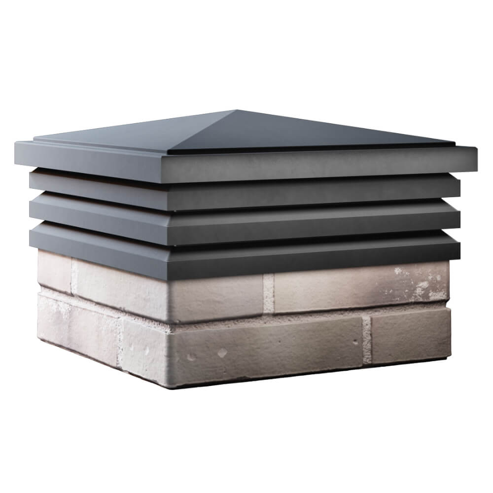 Колпак Zking Бона ХайТек Серый на столб 1.5х1.5 кирпича (385х385мм) в Таганроге фото