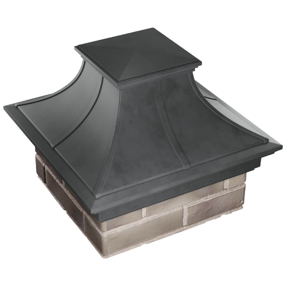 Колпак Zking Монблан Премиум Серый на столб 1.5х1.5 кирпича (385х385мм) в Таганроге фото