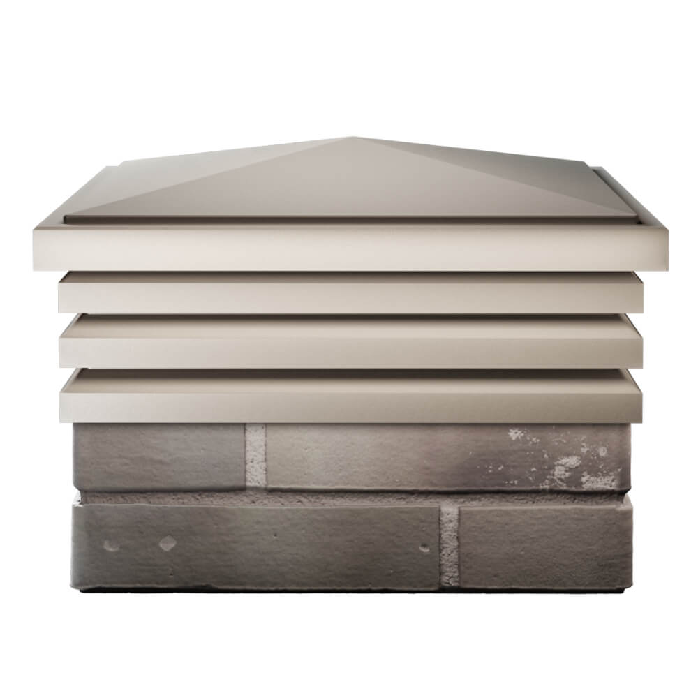 Колпак Zking Бона ХайТек Бежевый на столб 1.5х1.5 кирпича (385х385мм) Таганрог фото