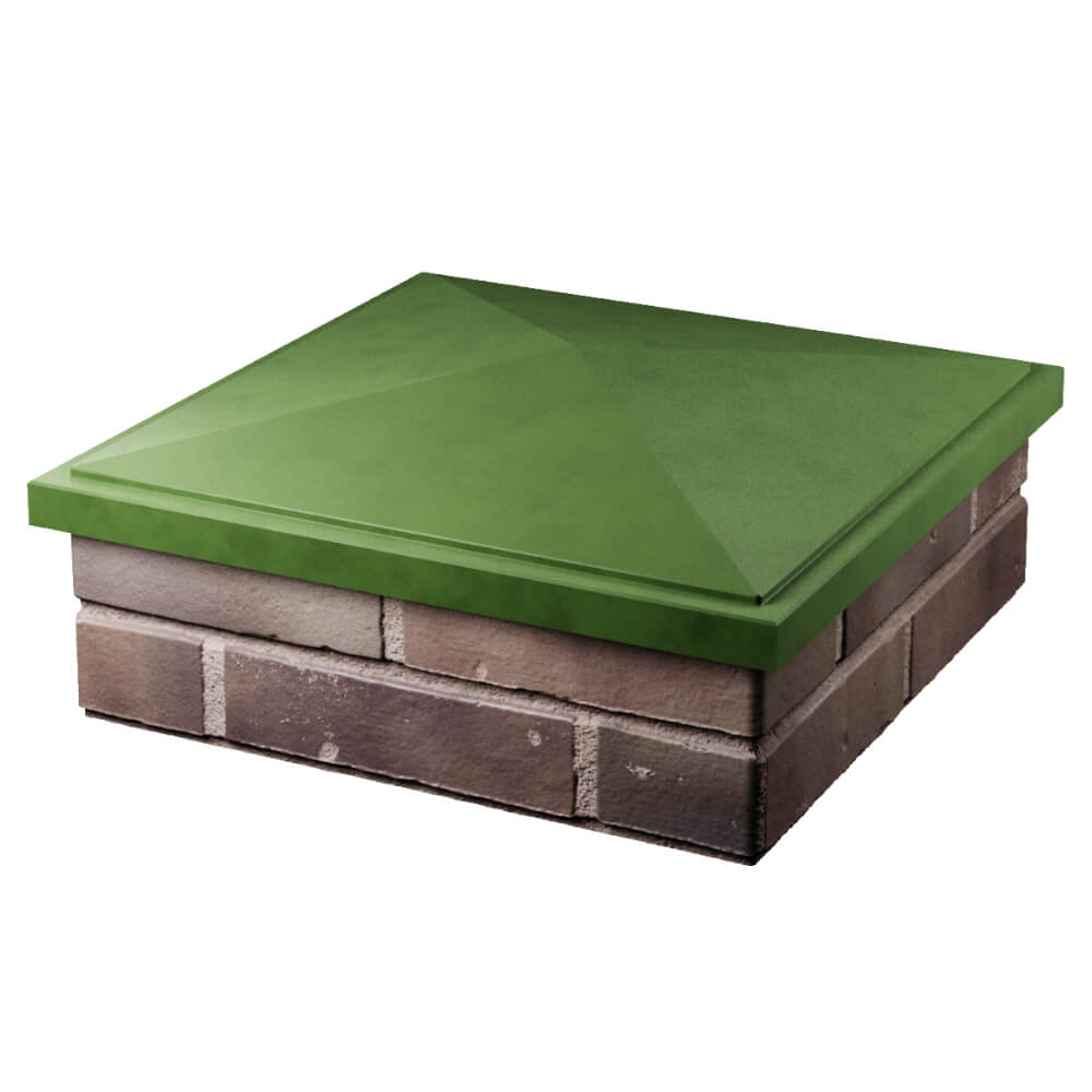 Колпак Zking БонаМоно Зеленый на столб 2х2 кирпича (515х515, 530х530мм) в Таганроге фото