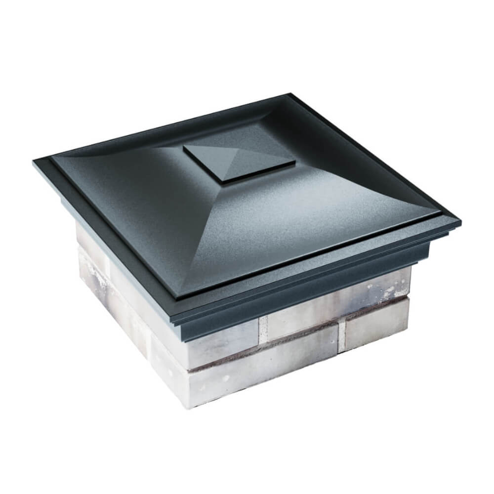 Колпак Zking Монблан Черный на столб 1.5х1.5 еврокирпича 0.7НФ (355х355мм) в Таганроге фото