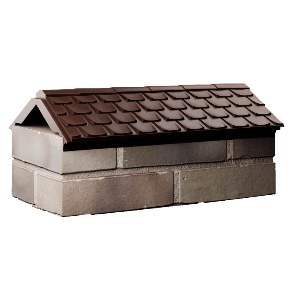 Парапет Zking Эльбрус Коричневый с посадкой на 1 кирпич (255мм) Таганрог фото