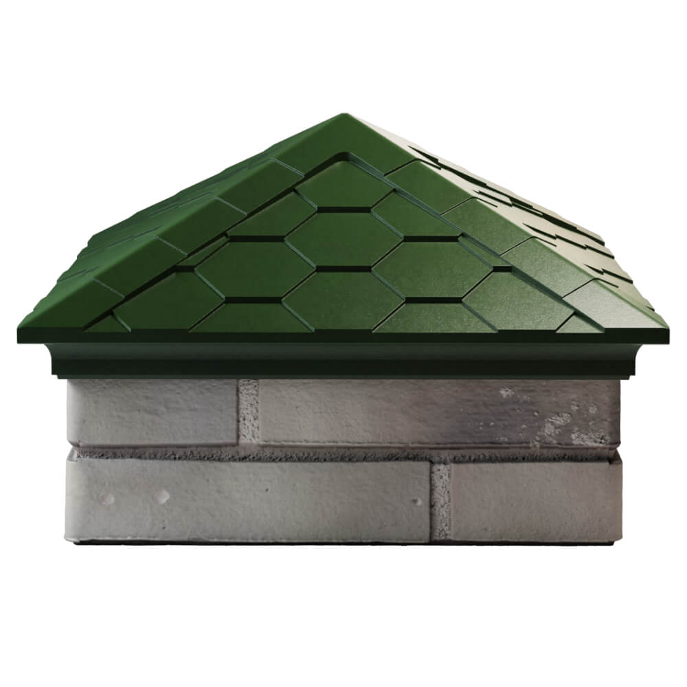 Колпак Zking Эверест Зеленый на столб 1.5х1.5 кирпича (390х390мм) Таганрог фото